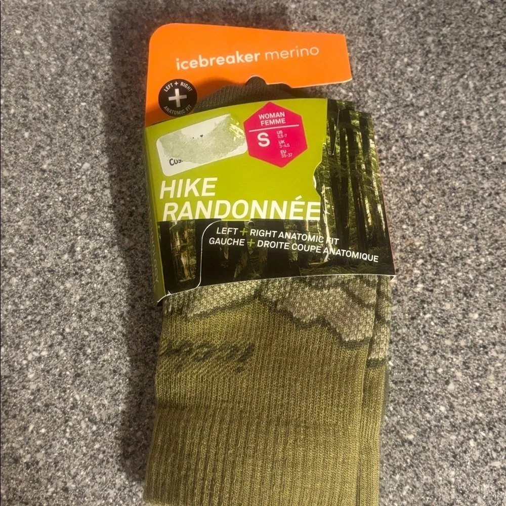 NWT Icebreaker Merino Wool Women's Small Anatomic Hiking Socks Size 5.5-7